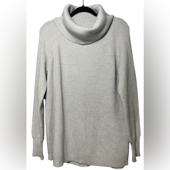 Waffle knit Cowl Neck Sweater - Picture 2 of 5